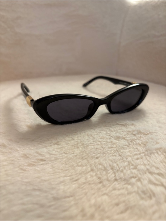 Le Specs Black Oval Sunglasses main image 5